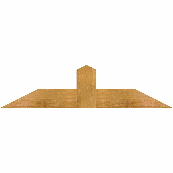 Ekena Millwork Portland Rough Sawn Timber Gable Bracket, Western Red Cedar, 36"W x 9"H x 4"D x 4"F, 6/12 Pitch GBW036X09X0404POR00RWR - main